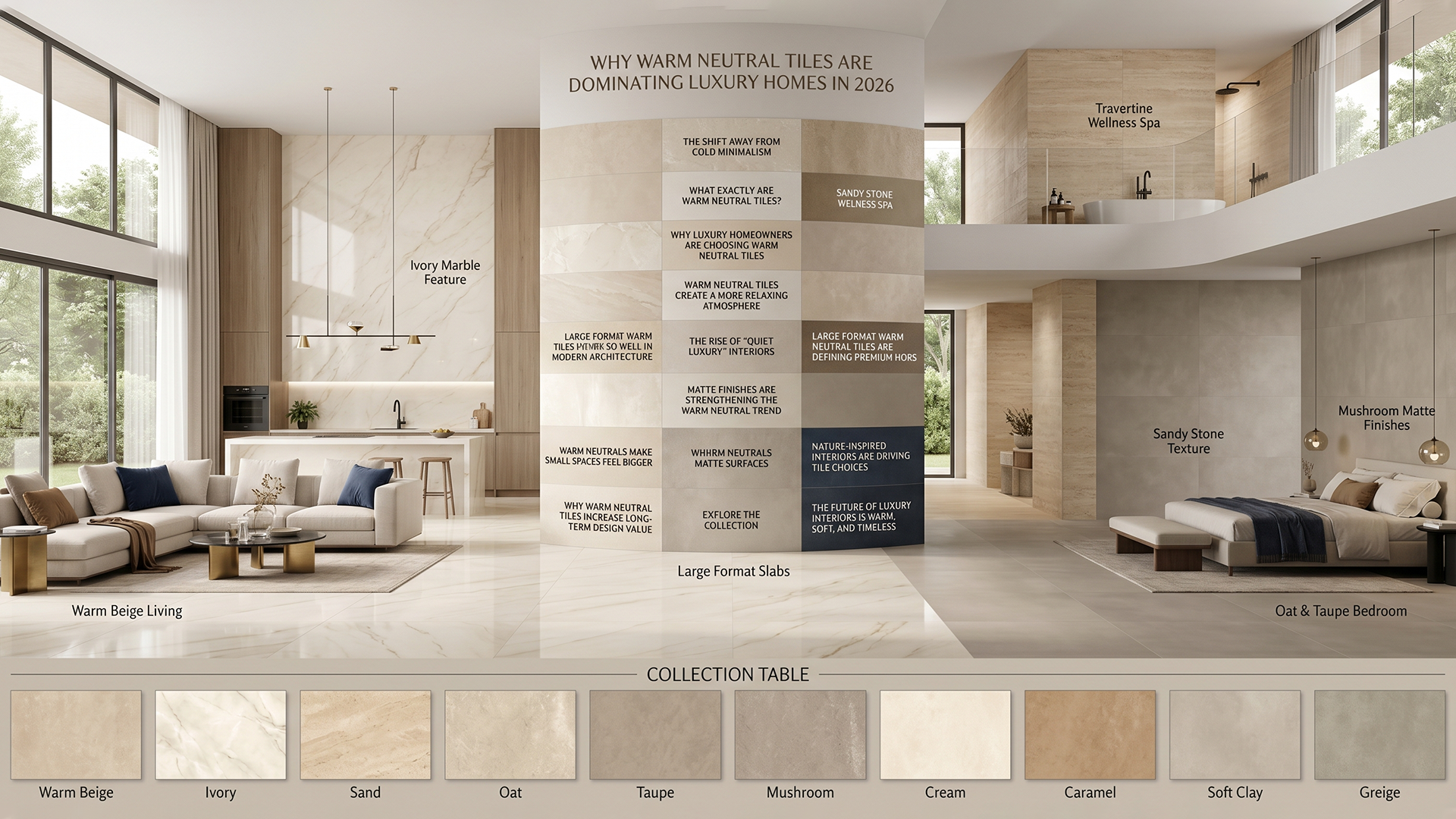Warm Neutral Tile Trends for Luxury Modern Interiors in 2026